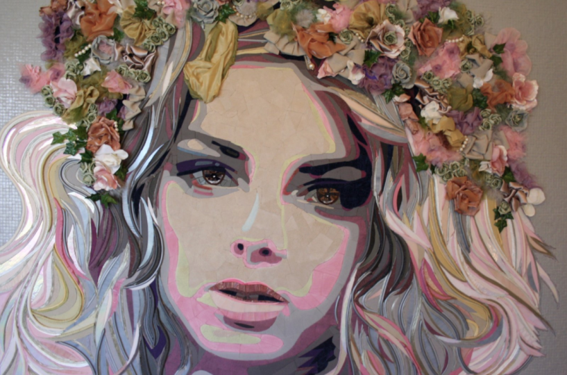 "Flower Power Girl" (165 CM X 110 CM)