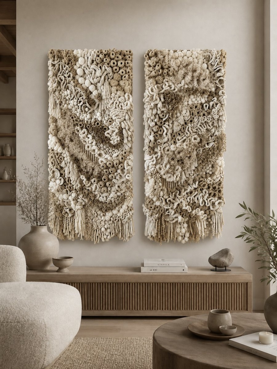 ORGANIC 1 & ORGANIC 2 (Totale breedte ± 120CM hoogte ± 125 CM dikte ± 8 CM)
